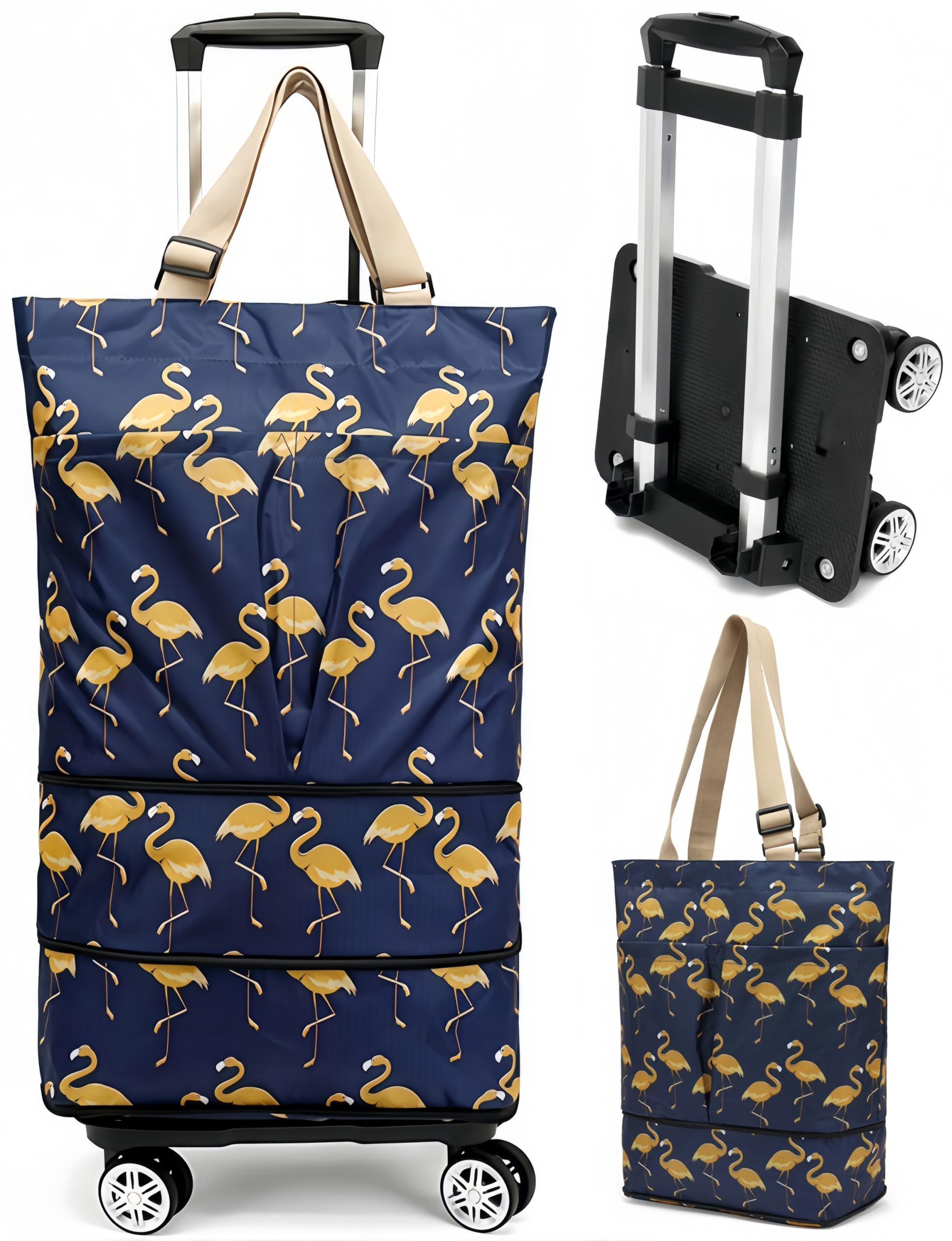 

TUIYIDUO Shopping Push Large Shopping 4 Shopping Height Detachable For Women and Seniors Cart, Sideways, Capacity, 55L, Waterproof, Cold/Warm, Cart, синий