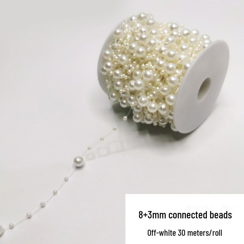 Double-Line Pearl Sunflower Snowflake Beads DIY Decoration