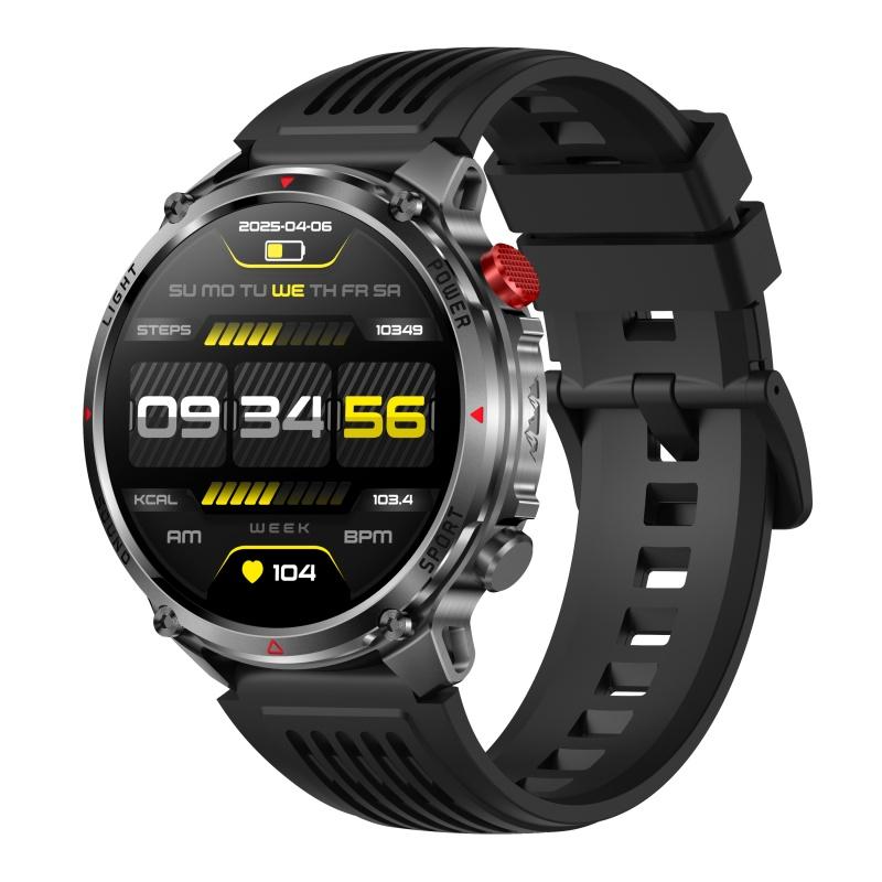 

100+ Sports Fitness Smart Watches Waterproof Men Outdoor BT Call Compass LED Flashlight 1100mAh Large Battery Smartwatch Health
