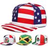 Fashion New Flat Brimmed Hat National Flag Printed Street Hip Hop Hat Skateboard Hat Leisure Sunshade Baseball Hat Unisex