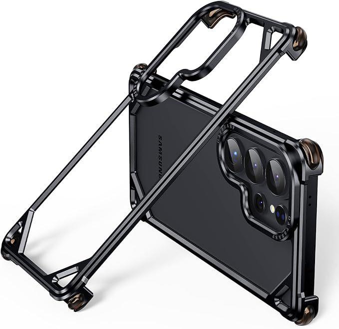 Samsung S26 Ultra Metal Air Cushion Drop-Proof Case - Hollowed-Out Design for S25U Samsung S26 Ultra