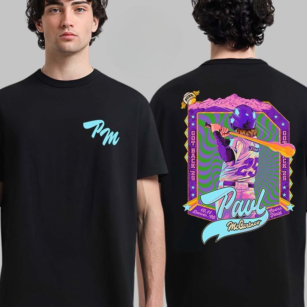 Paul McCartney Got Back 25 Albuquerque New Mexico 2025 Event Tee At Isleta Amphitheater on October 7 2025 Two Sided T-Shirt S