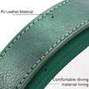 Pet Collar Vintage PU Leather and Breathable Space Cotton Double D-Ring Engravable Nameplate Dog Leather Collar