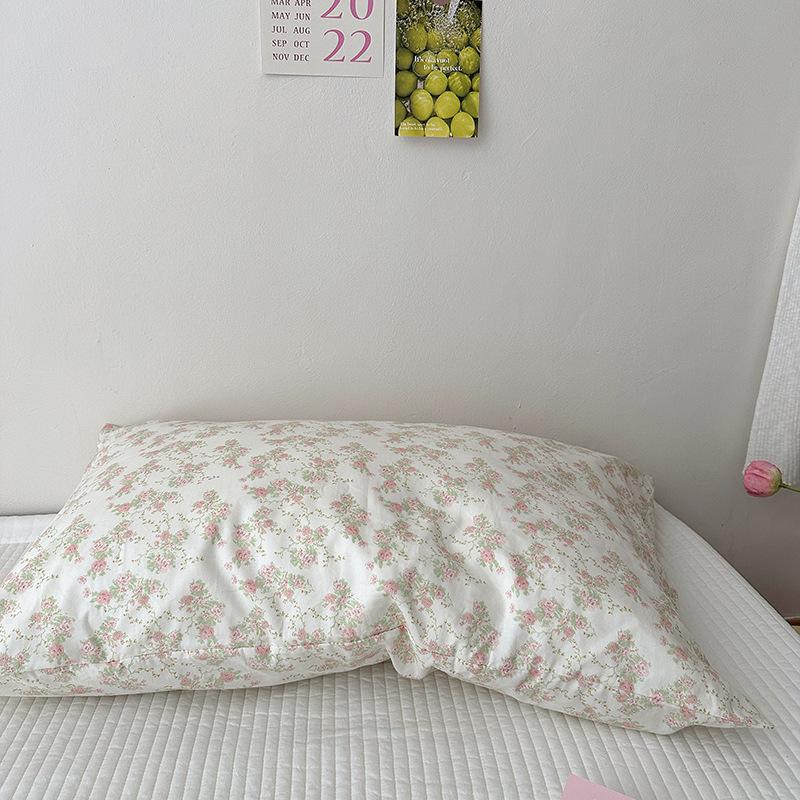 Korean Style 60s Cotton Floral Pillowcase 48x74cm - Single Piece