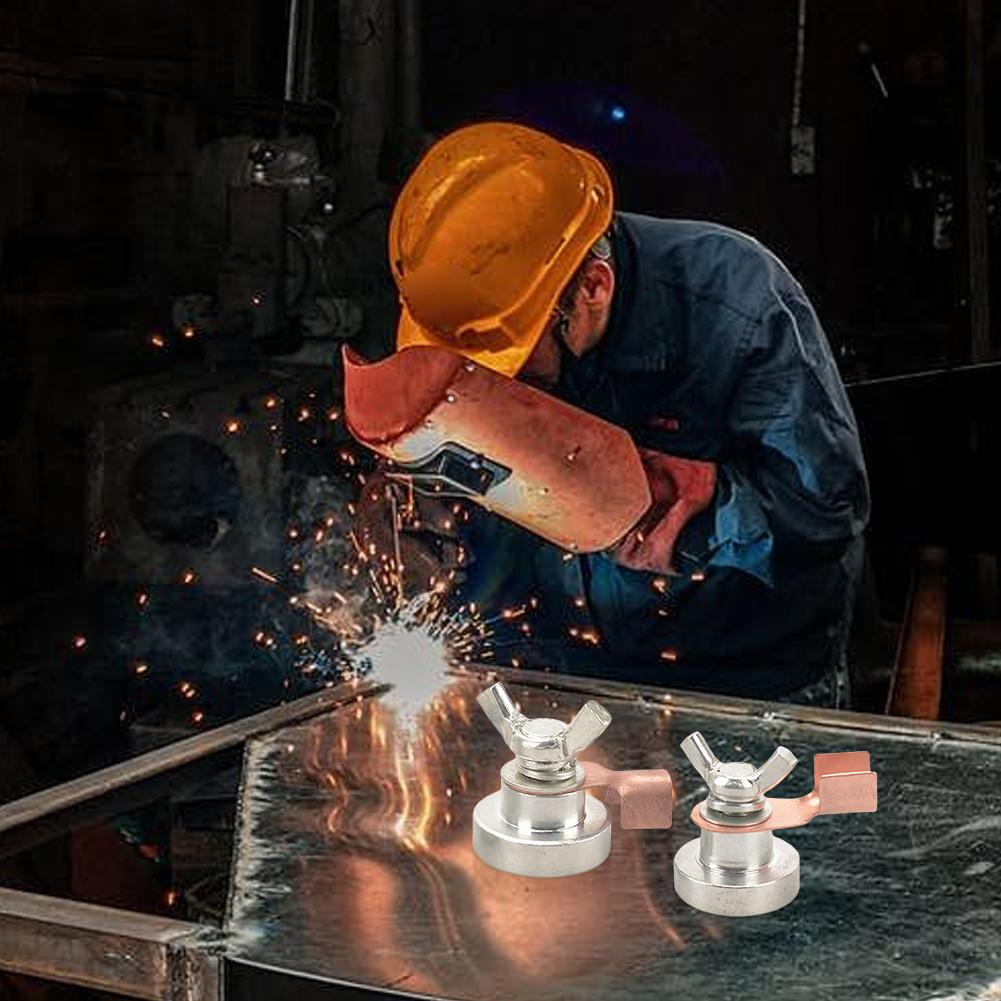 2 Pcs Welder Welding Strong Magnetic Grounding Tool Magnetic Welding Machine Ground Clamp Magnetic Welding Ground Clamp Tool