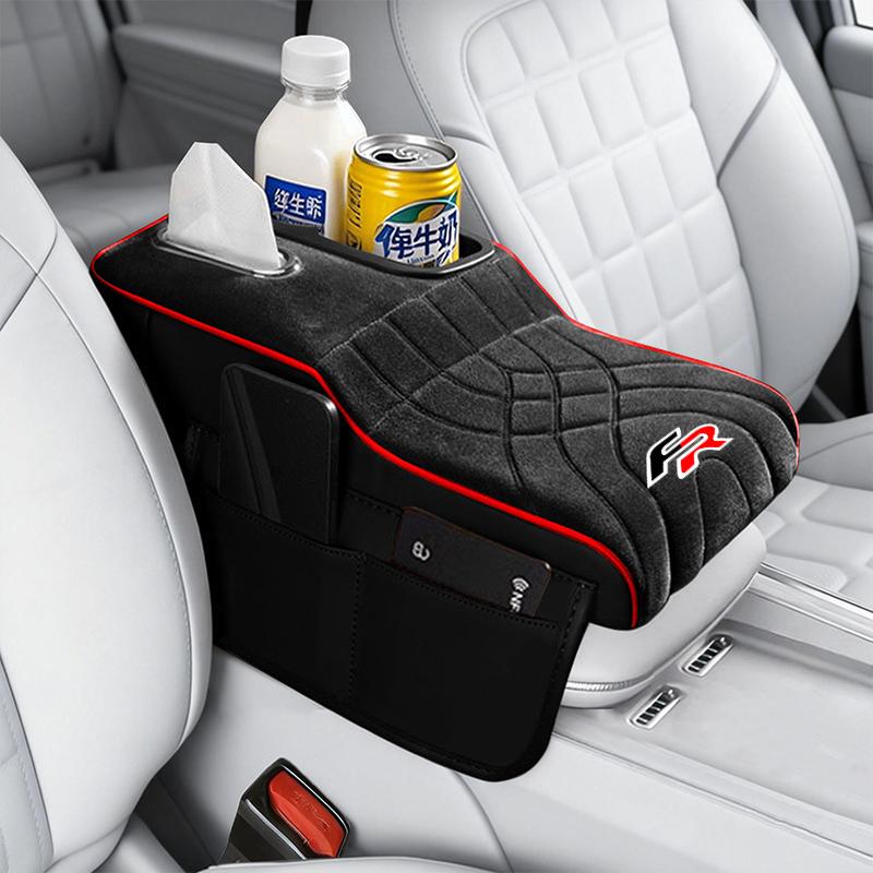 IFGU2 Soft Comfortable All-match Premium Velvet Surface Armrest Box Cushion For Seat FR Leon IBIZA Arona Arosa Ateca ExeoMiiToledoLeon