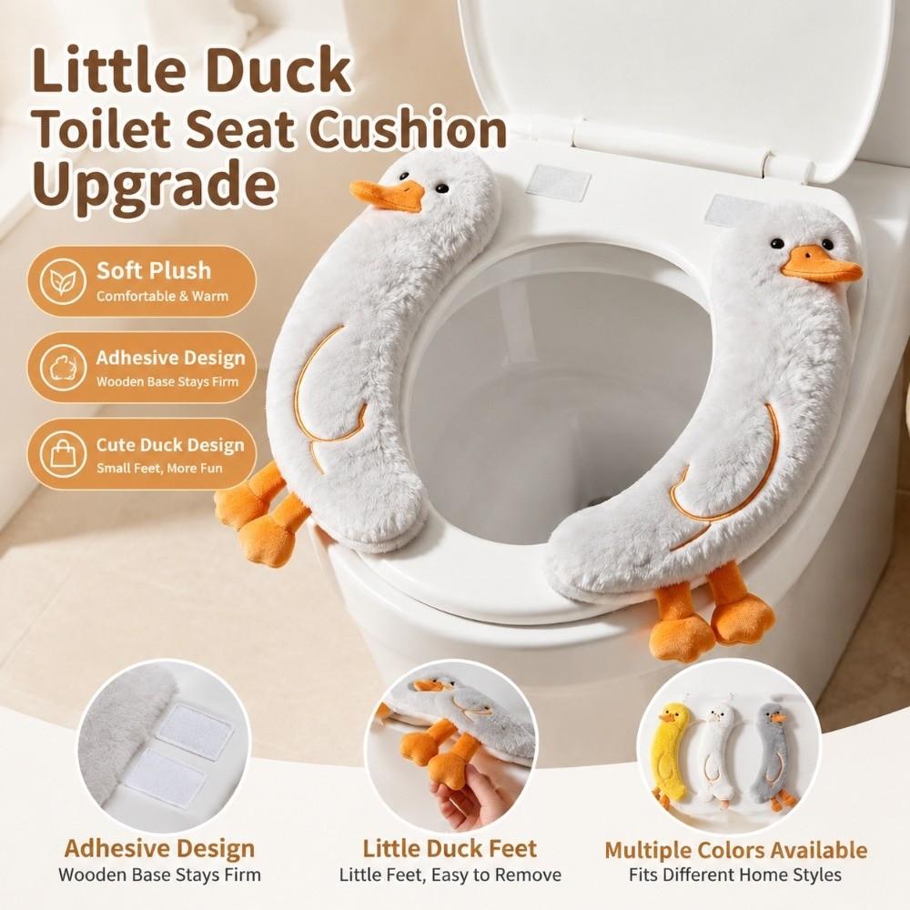 Skin Friendly Bathroom Seat Pad Thickened Toilet Cushion Practical Cute Duck Toilet Mat Winter