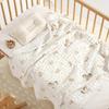 110x110cm High Density Pure Cotton Six-Layer Gauze Baby Bath Towel and Toddler Blanket