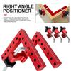 6PCS High Strength Aluminum Alloy Woodworking Clamps 90 Degree Right Angle Fixing Clamps for DIY Wood Splicing Home Projects