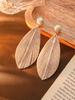 Diamond Sequin Earrings Premium Bohemian Exaggerated Leaf Feather Earrings Wind Earrings