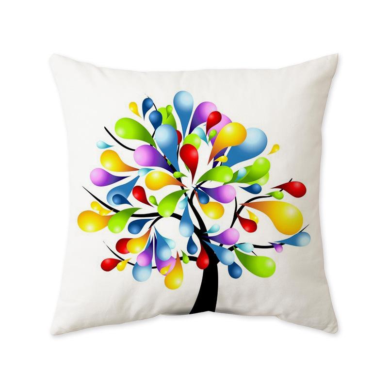 Colorful Abstract Floral Cushion Cover for Sofa or Home Décor