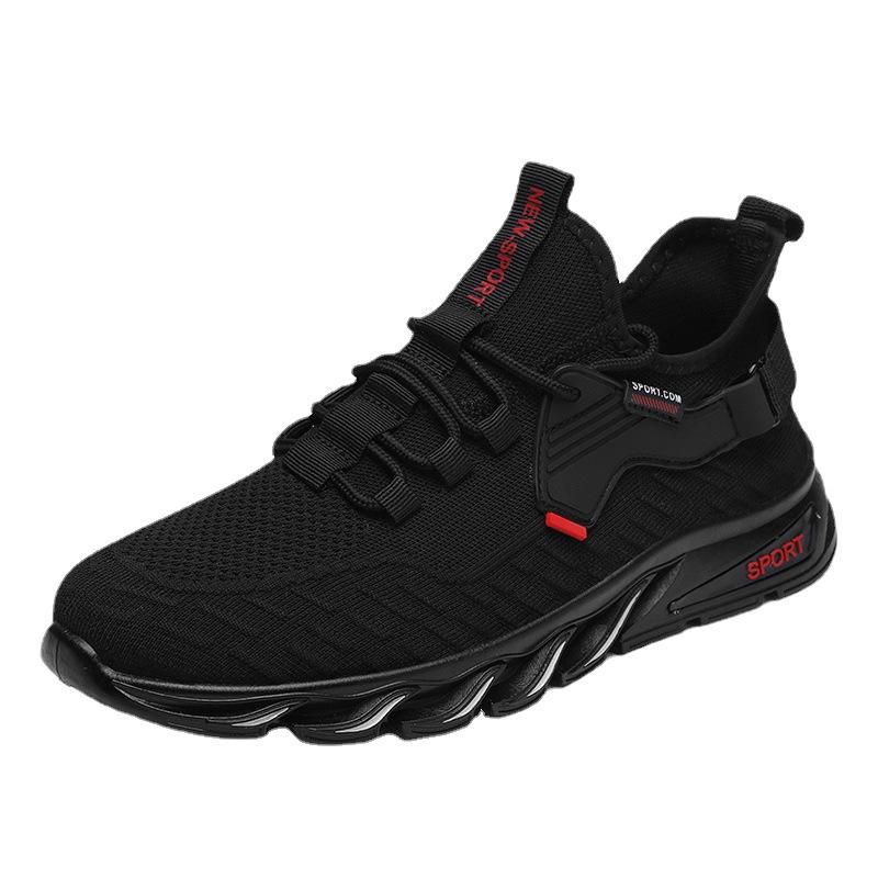 Trend fashion casual breathable fly-woven sports men's shoes 2025 summer light breathable men's trendy shoes 2025
