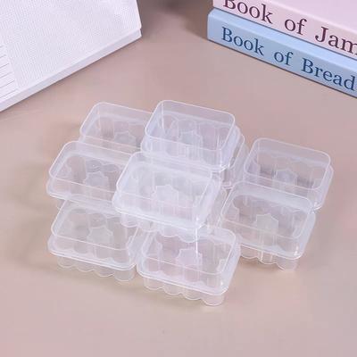 10Pcs 3ML/5ML 10-Slot Vial Storage Case Plastic Clear Microtube Storage Box Stackable Freezer Tube Box Diabetic Supplies
