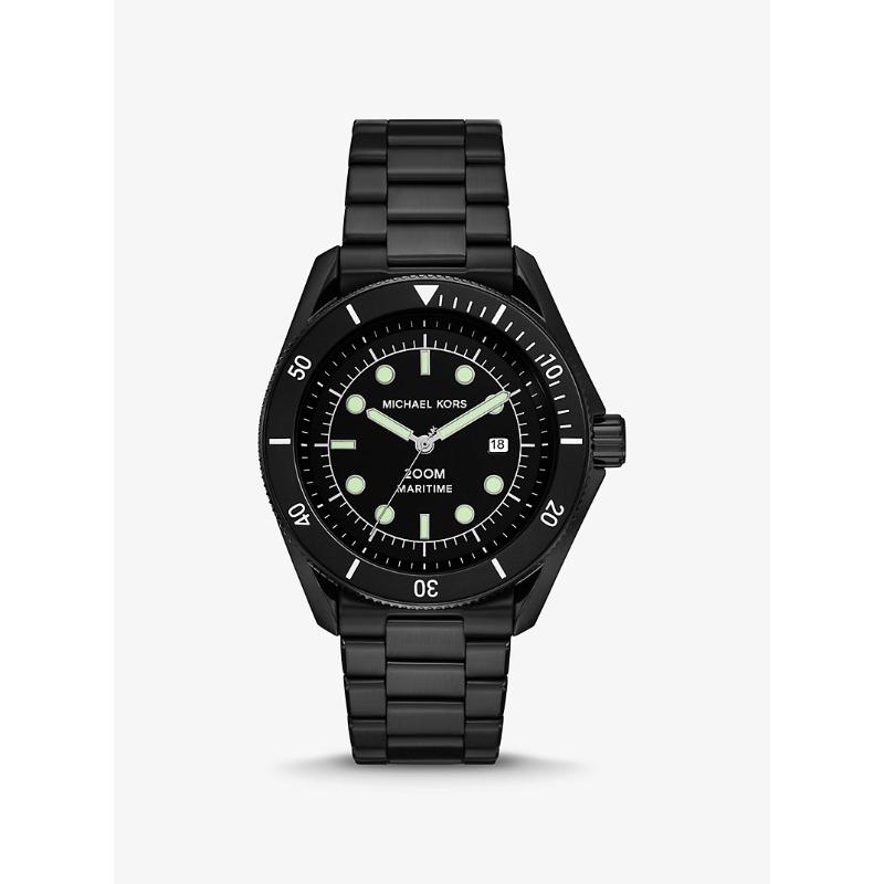 

Большие часы Michael Kors MK9181 с черным покрытием в морском стиле чёрный