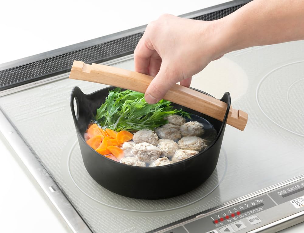 Ishigaki Delish Life Cast Iron Pot, 18cm, with detachable handle, suitable for various dishes, 4565