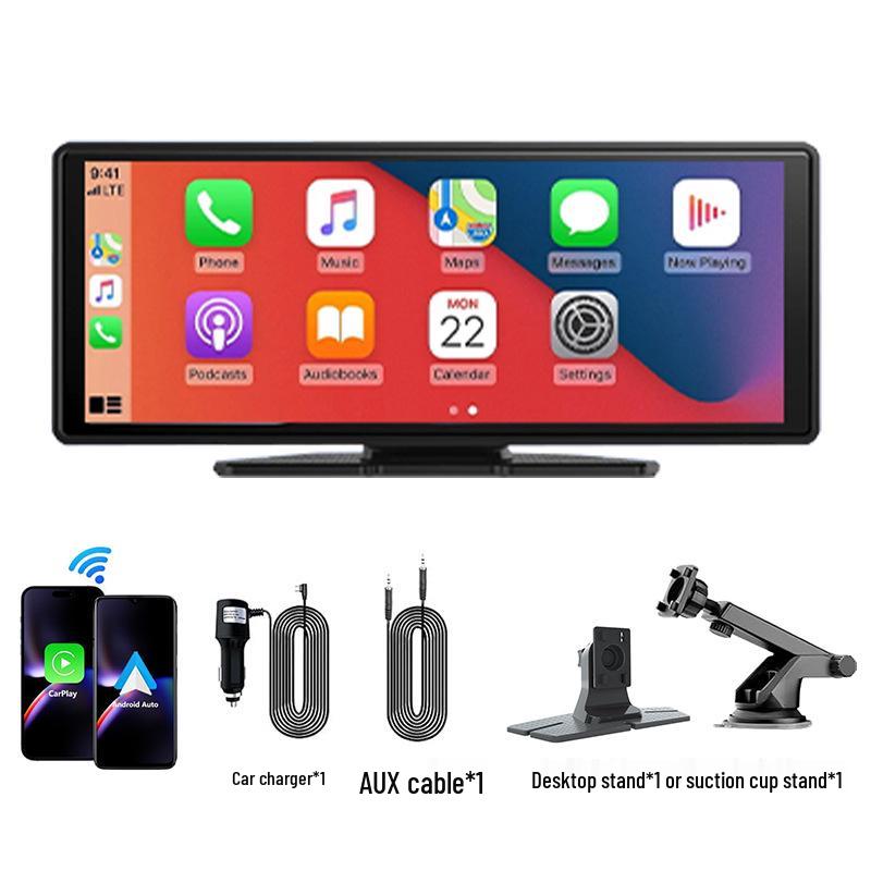 10.26" CarPlay Navigation & 4K Dual Dash Cam with Reversing Image