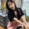 Women's short-sleeved T-shirt, fashionable Korean style top, soft, breathable and comfortable, stylish and versatile, street style top.
