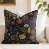 Rose and peony Cushion Cover Summer Linen Pillow Case Organic Fabric Cushion Cover DoubleSided Print Sofa Home Decor