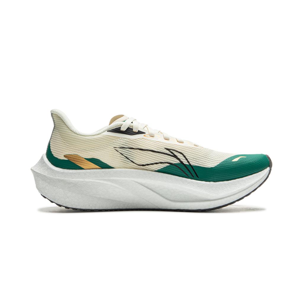 New LINING Feidian 4 Challenger Running Shoes Women's Low top Beige Green ARMU006-18