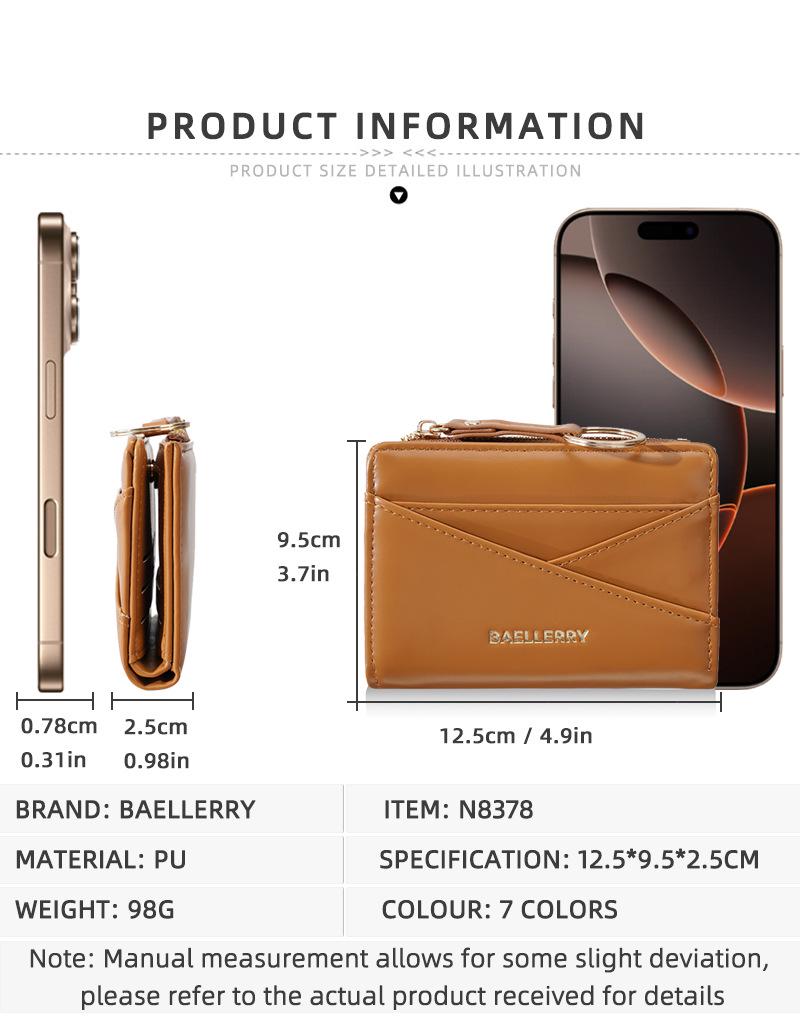 Women's Multi-Card Slot Holder: Anti-Magnetic Zipper Coin Purse, Portable Keychain Card Holder, and ID Storage Bag.