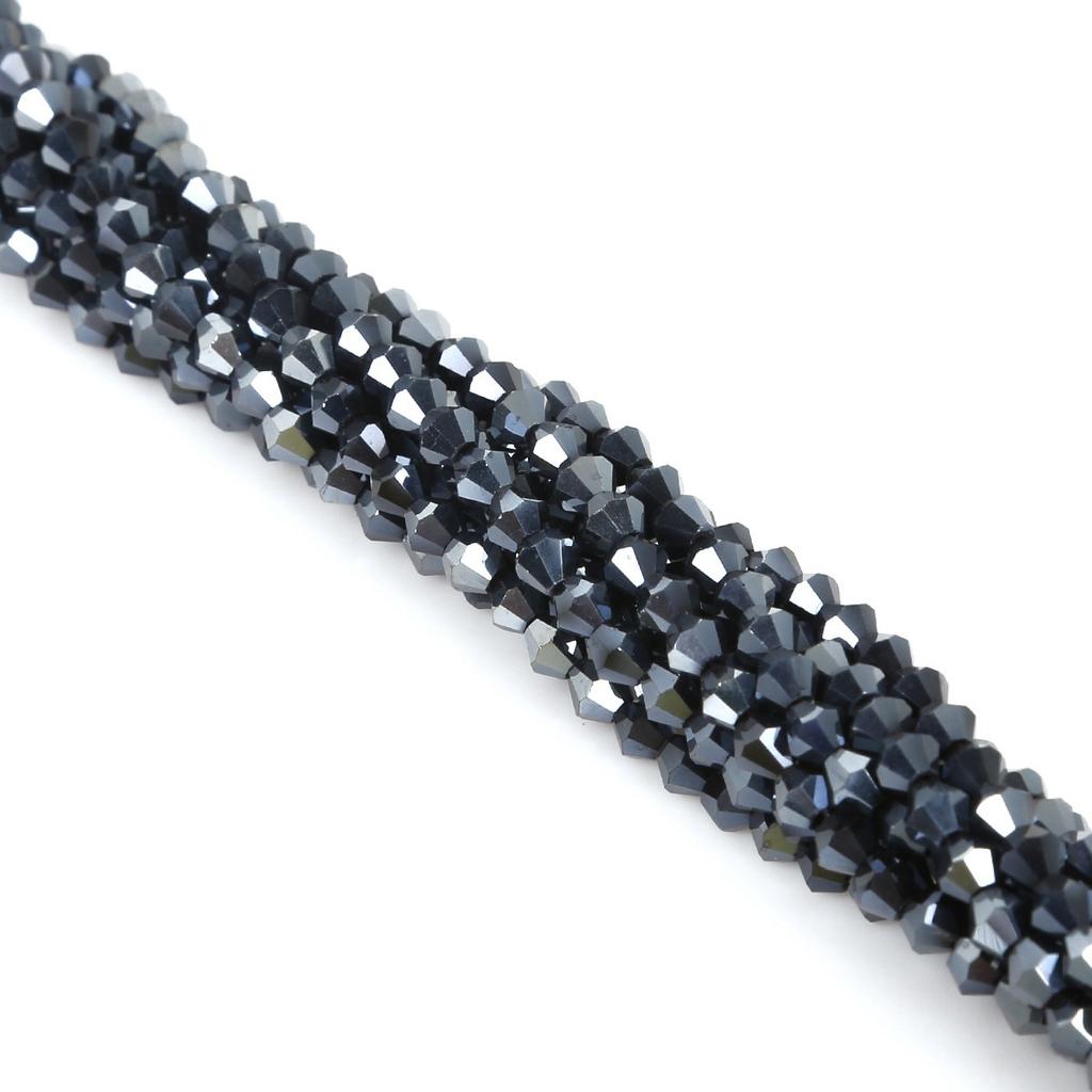 4mm Faceted Rhombus Crystal Beads Glass Beads DIY Handmade Beads Loose Beads Material Hair Jewelry Accessories Beads for Jewelry Making