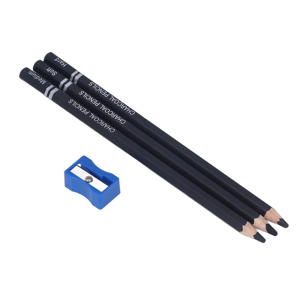 Sketch Pencil Kit 3pcs Graphite Carbon Detail Drawing Structured Sketching Art Pencils for Art