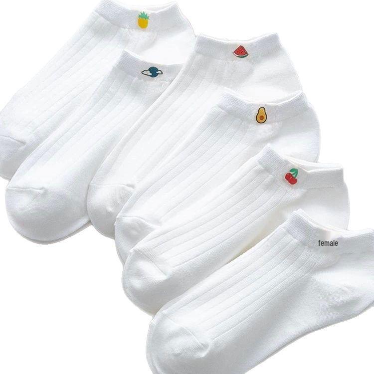 Women's Fashion Short Socks - Cute, Breathable, Anti-Odor, Sweat-Wicking College Style In Fresh White