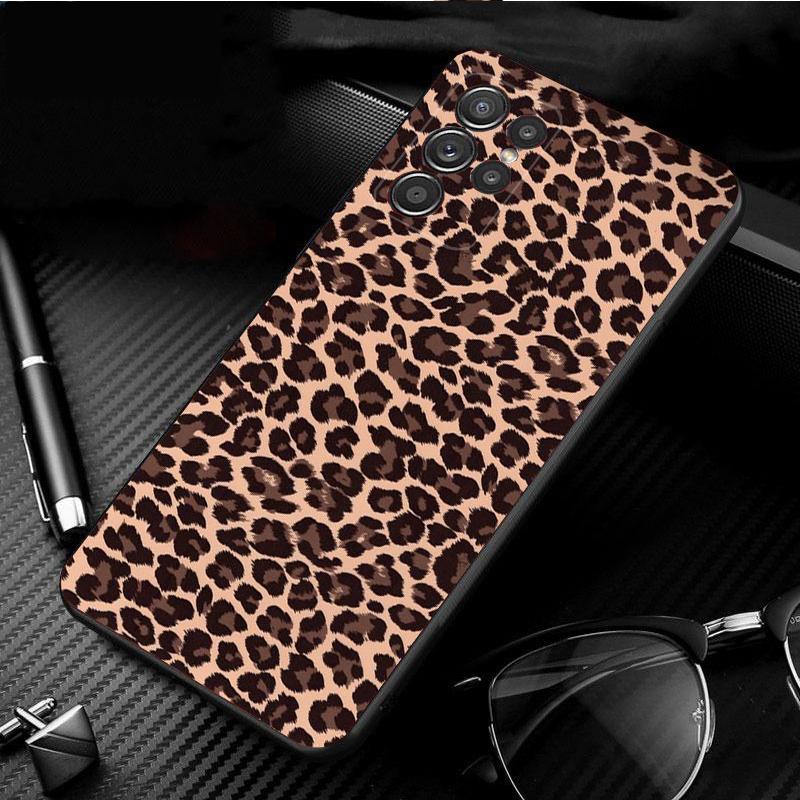 Phone Case for Samsung S26 S25 S24 S23 S22 Ultra S23 S22 S25 Plus S24 FE S26Edge Pink Leopard Print Case