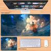 Cute Decorative Wallpaper One Piece Leather Mouse Pad Large Size Anime Boys Zoro Office Non-Slip and Dirt-Resistant Keyboard Mat