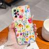 For Samsung Galaxy A72 A73 Case Simple Painted Flower Cover For Samsung A 72 A 73 Soft TPU Silicone Anti Drop Clear Phone Shell