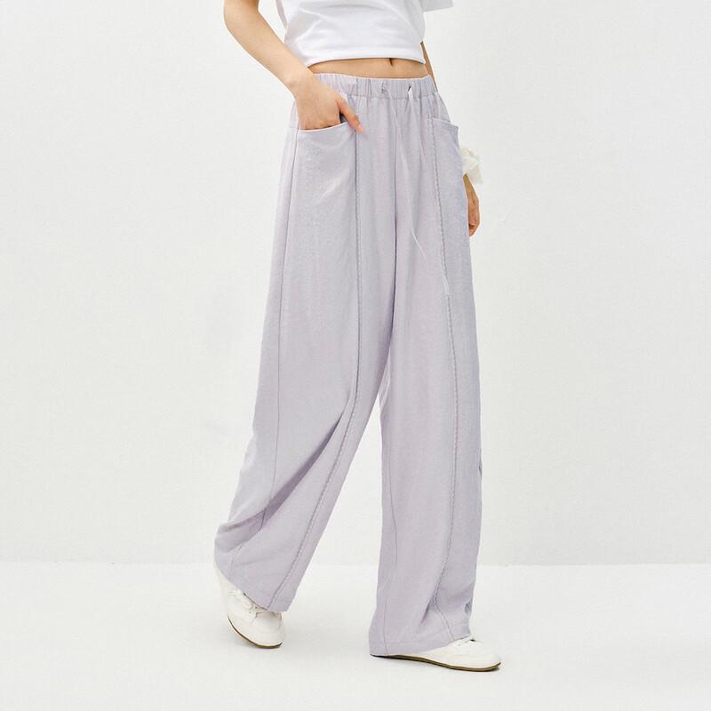 Semir Damen Spitzenbesatz Weitbein Freizeithose