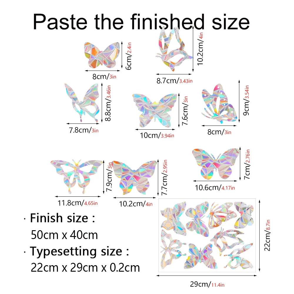 Rainbow Suncatcher Window Stickers PVC Cartoon Cat Dog Butterfly Prism Glass Wall Sticker Home Bedroom Window Decoration