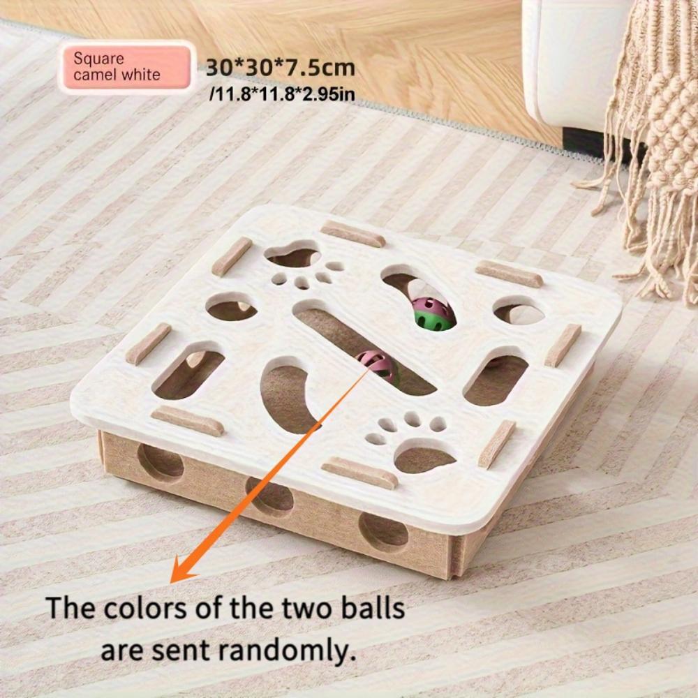 Katteleker Selv-Hei Kjedsomhetslindring Artefakt Kattunge Kjæledyrkatt Puslespill Labyrint Hull Filtboks Erte Katt Bjelleball