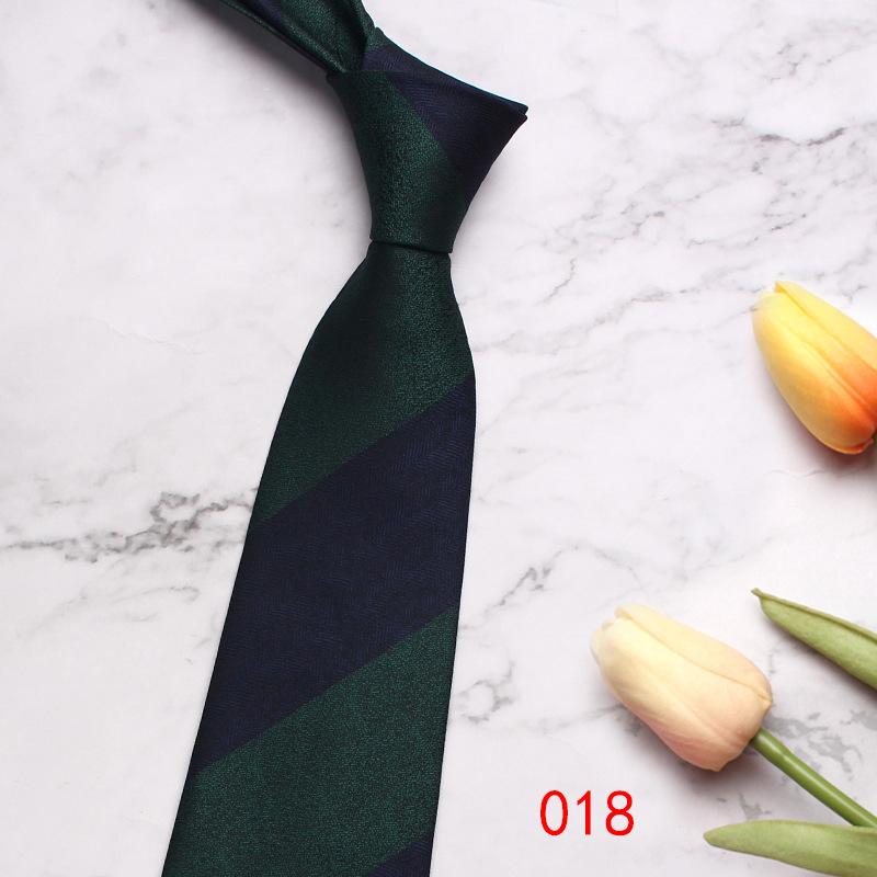 Green Series Business Tie Men'S Retro Striped Cashew Flower Polyester Silk Hand Tie