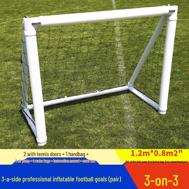 Star 3-Person Portable Inflatable Soccer Goal Pair