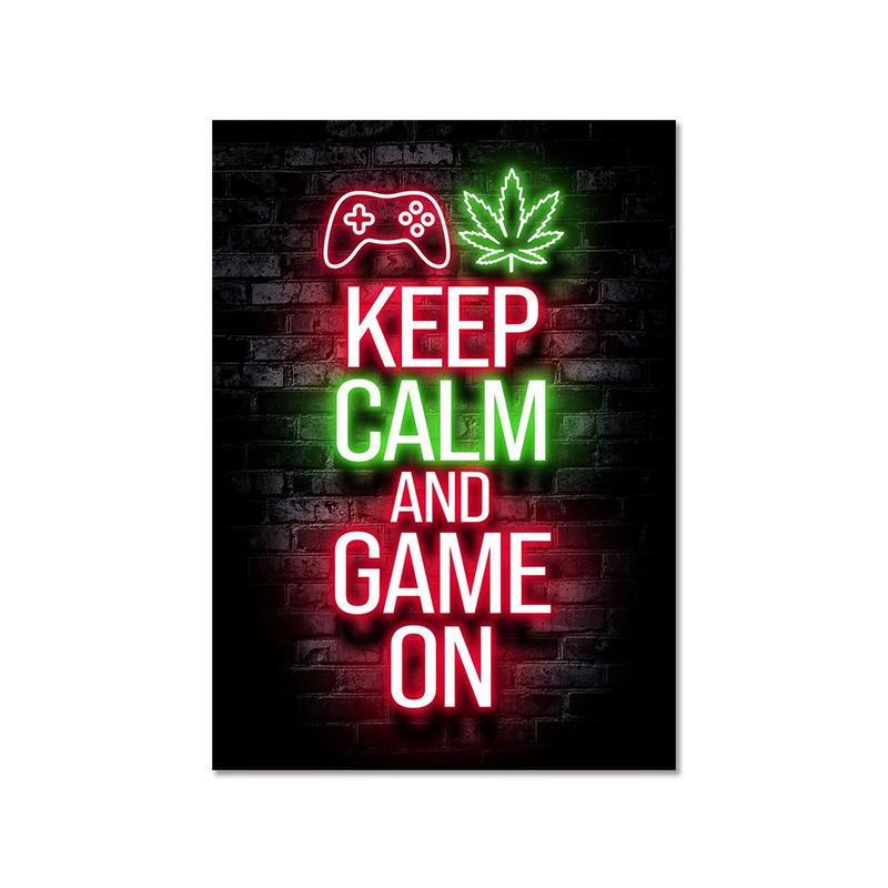 Mode Retro Spielzimmer Neon Poster und Drucke Moderne Leinwand Malerei Wand Kunst Bild für Gamer Junge Schlafzimmer Dekoration