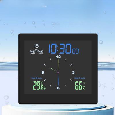 Digital Weather Station Electronic Thermometer Temperature Humidity Sensor Meter Hygrometer Indoor Outdoor Clock for Home