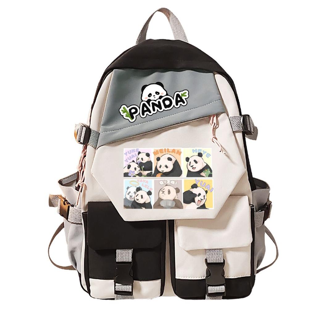 Panda Huahua Peripheral Printing Children'S Light Backpack Student School Bag Middle And High School Large Capacity