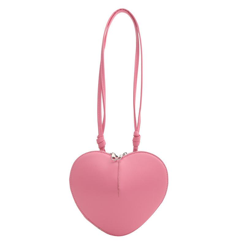 

Fashionable Heart-shaped Crossbody Bag Love Shape Urban Simple Style Plush Crossbody Women s Bag рожевий