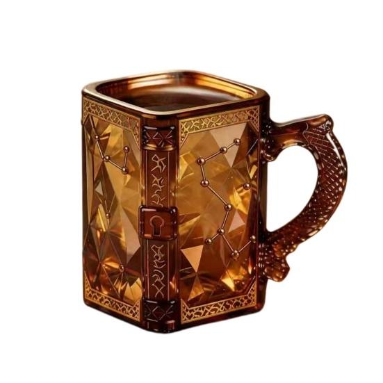 Yousheng Magic Constellation Glass Mug, 330ml Zodiac Coffee Cup with Heat Reveal Design, Starry Night Water Glass for Home