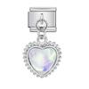 Bracelet Charm Style Italien Pendentif Forme Cœur Perle Pendante Compatible avec Chaîne Serpent Européenne Accessoires de Bijoux