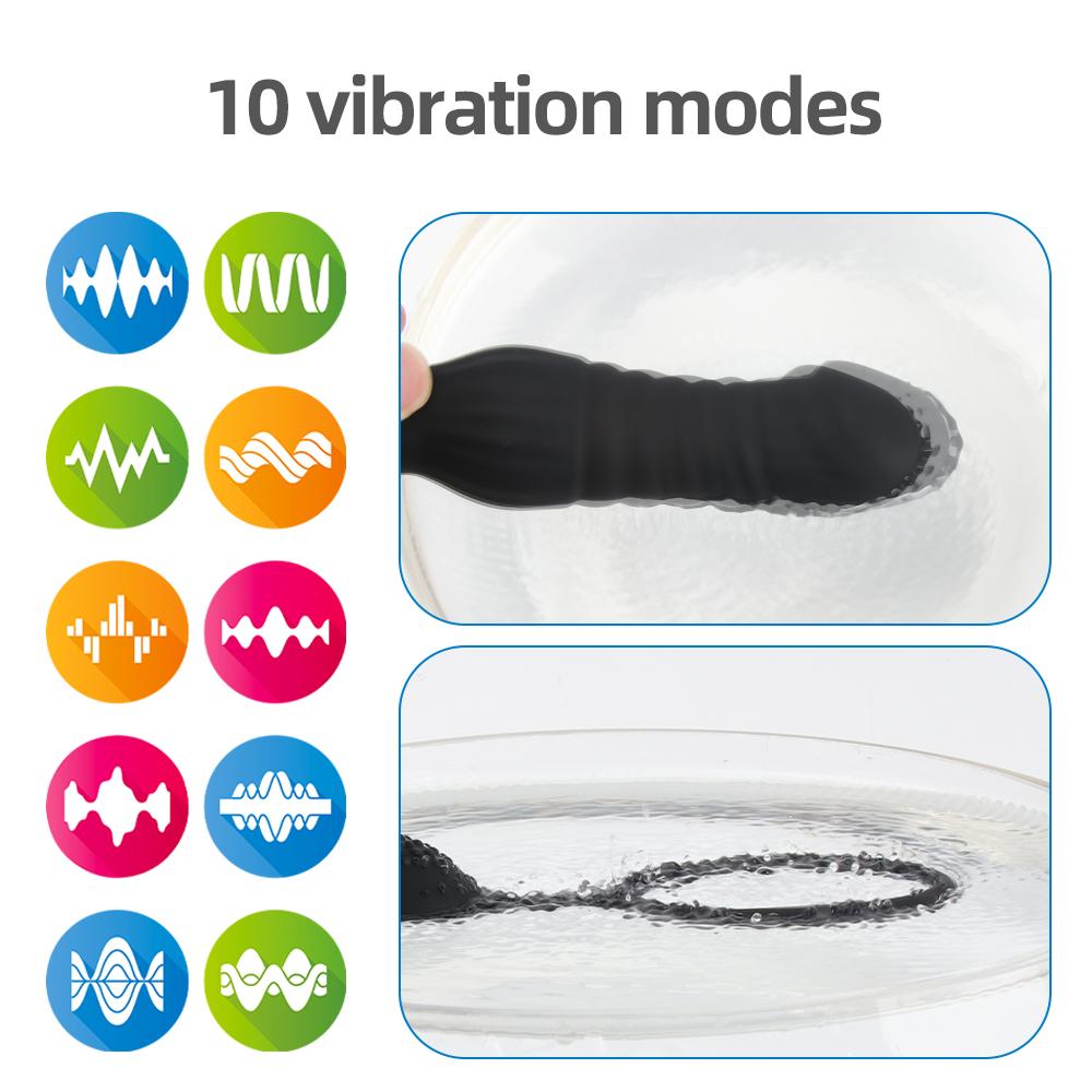 Manlig Stötvibrator Prostata Massager För Män Gay Penis Ring Butt Plug Prostata Massage Stimulator Analsexleksak För Par