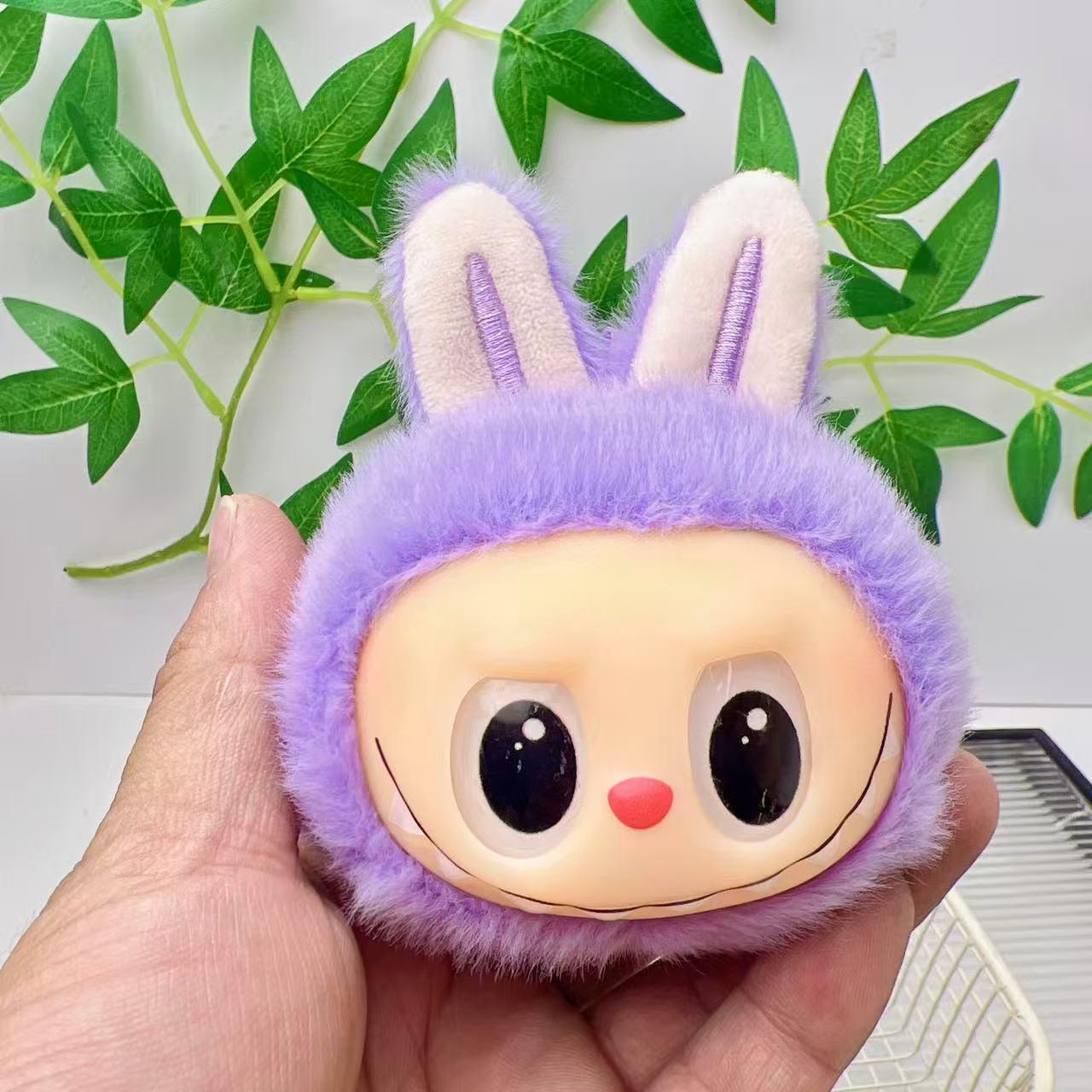 

Милый Лабубу Виниловая Голова Подвеска Плюшевая Игрушка Брелок Шарм 10cm