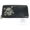 PRADA 2M1264 Skull skull Long wallet Zip Around Long Wallet Leather Black