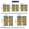 2pcs 2D Flat Printing Window Curtains Sunflowers Mason Jars Butterflies Polyester Without Electricity All Season Party & Holiday