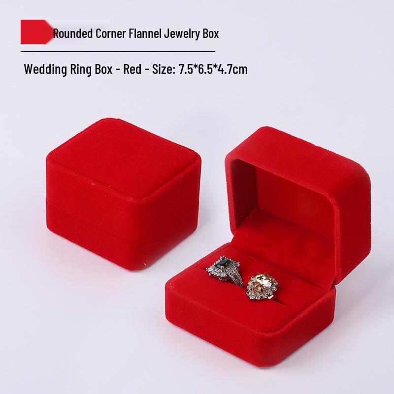 Pink Velvet Jewelry Box with Rounded Corners for Earrings, Bracelets, Rings, and Gifts