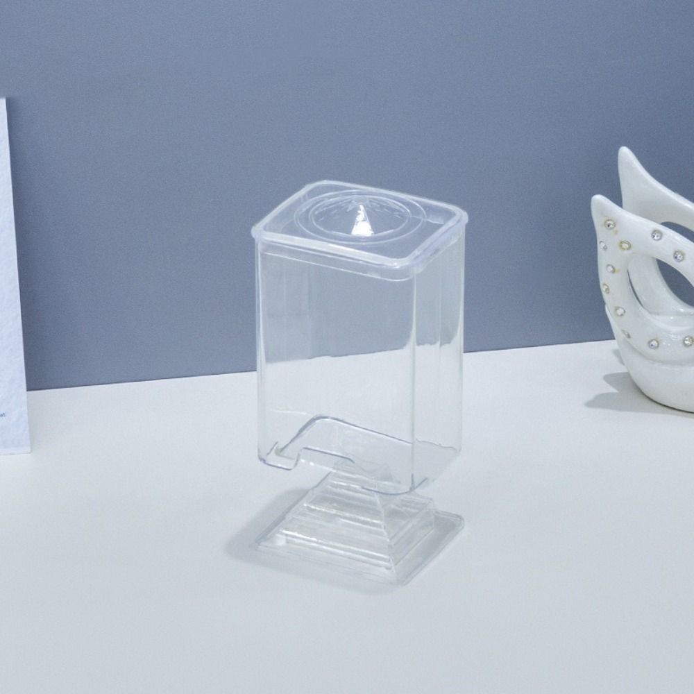 Versiegelter Kosmetik-Wattestäbchenhalter Transparenter Nagellackentferner-Wischpads-Organizer Kosmetik-Organizer Schminktisch