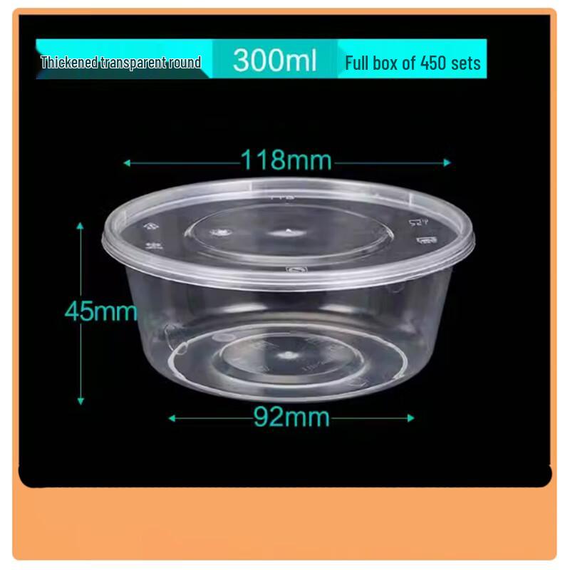 Saintbely Disposable Round Plastic Food Containers
