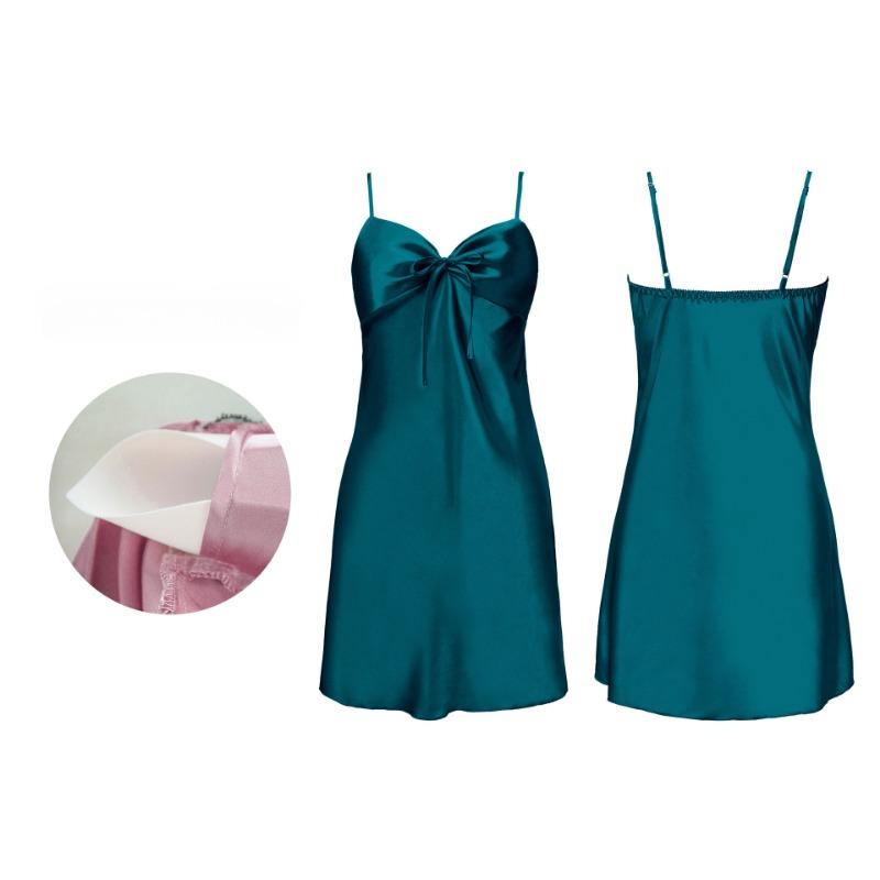 

Сексуальное летнее ночное платье без рукавов с открытой спиной и встроенным бюстгальтером для женщин L зелёный