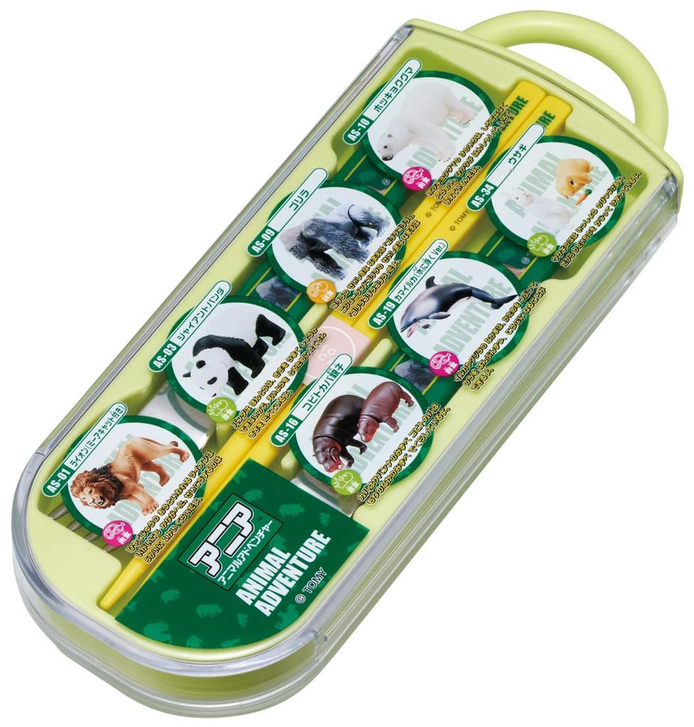Skater Ania 23 Trio Set of and Fork for Made In Chopsticks, Spoon, Children, Antibacterial, Japan, TACC2AG-A